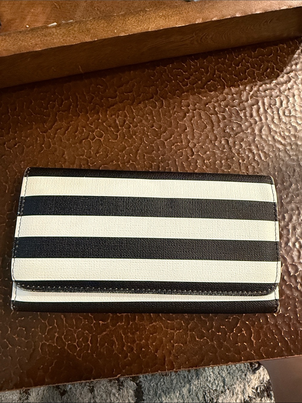 Kut from the Kloth Black and White Striped Wallet